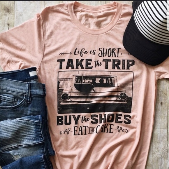 Tops - Last one!! Pink Graphic T Shirt